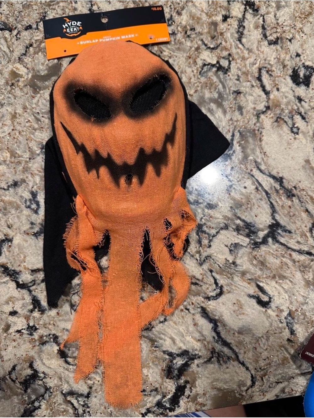 Adults Orange Pumpkin Mask Costume